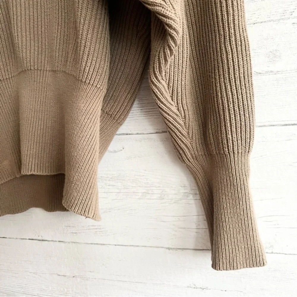 Free People Allure Taupe V-neck Sweater